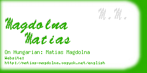 magdolna matias business card